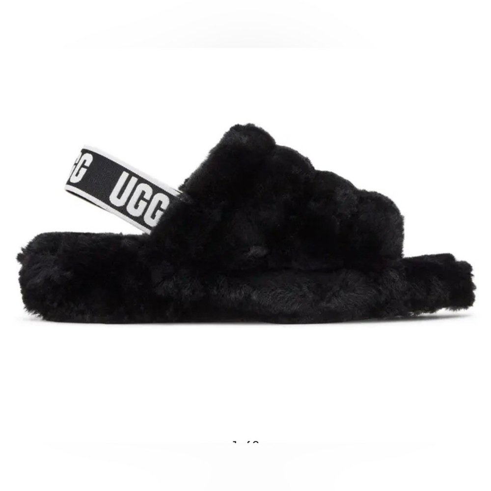 UGG Oh Yeah slide slippers black size 9